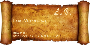 Lux Veronika névjegykártya